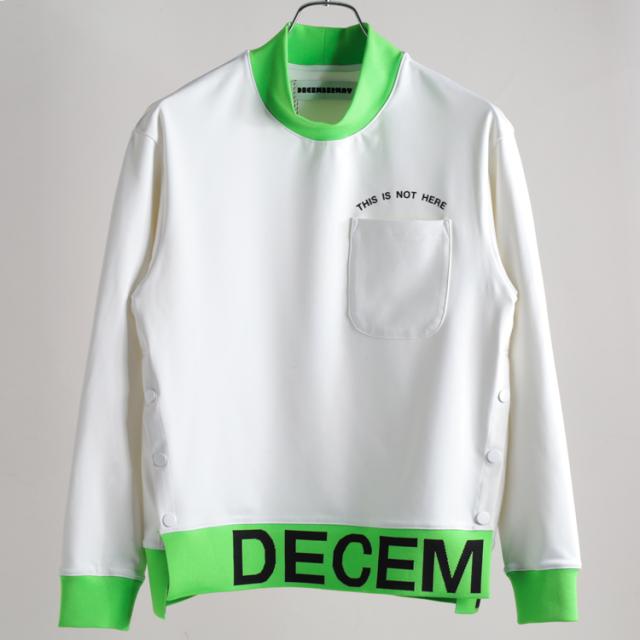 DECEMBERMAY ホワイトモックネックシャツ レディース ゴルフ ウェア