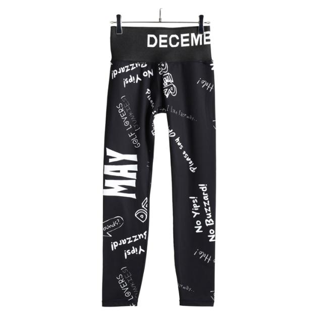 ディセンバーメイ ゴルフ レギンス レディース スポーツレギンス スパッツ 裏起毛 保温 ストレッチ 総柄 ゴルフウェア ブランド 2-312-0519 DECEMBERMAY