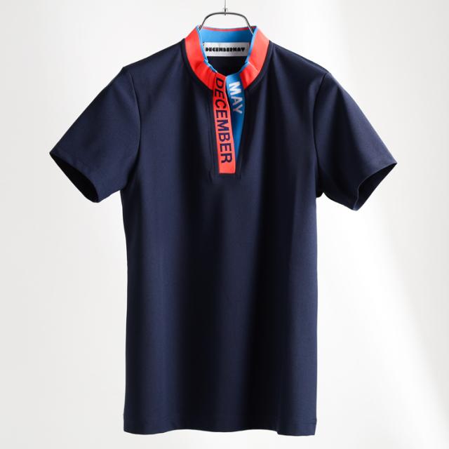 DECEMBERMAY 青 L ポロシャツ DECEMBER MAY 青 ポロシャツ