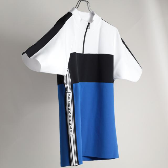 ディセンバーメイ ゴルフ ニット メンズ モックネック ハーフジップ