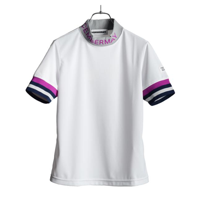 ディセンバーメイ ゴルフ モックシャツ レディース 半袖 ハイネック モックネック 吸湿速乾 シャツ 無地 ゴルフウェア ブランド DECEMBERMAY 2-105-0116