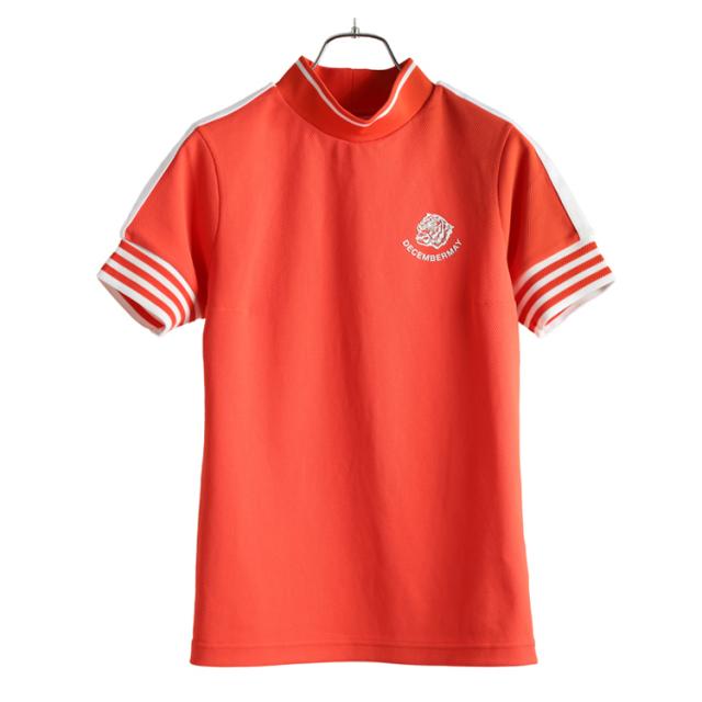 ディセンバーメイ ゴルフ モックシャツ レディース 半袖 ハイネック 吸汗速乾 遮熱 UVカット 防臭 ストレッチ モックネック シャツ 無地 ゴルフウェア ブランド DECEMBERMAY 2-405-0148