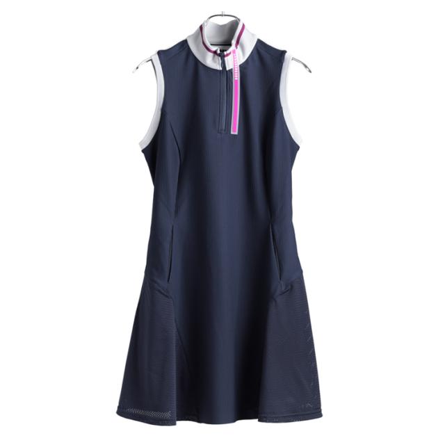 ディセンバーメイ ゴルフ ワンピース レディース ノースリーブ ハイネック ハーフジップ 接触冷感 UVカット 遮熱 ストレッチ モックネック シャツ 無地 ゴルフウェア ブランド DECEMBERMAY 2-405-3002の通販は