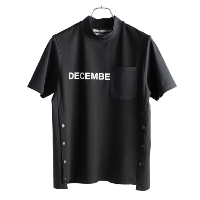 ディセンバーメイ ゴルフ モックシャツ メンズ レディース 半袖 ハイネック モックネック 接触冷感 ストレッチ 防シワ 無地 メッシュ ゴルフウェア ブランド ロゴ 4-405-1105 DECEMBERMAY