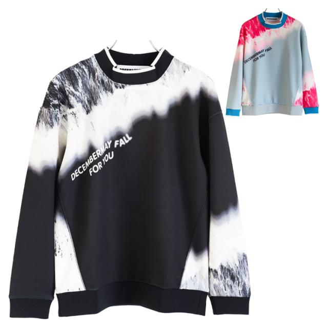 ディセンバーメイ ゴルフ モックネック スウェット レディース ダンボールニット プルオーバー トレーナー 長袖 超軽量 薄手 ストレッチ 春 秋冬 ゴルフウェア ブランド DECEMBERMAY 2-205-1221