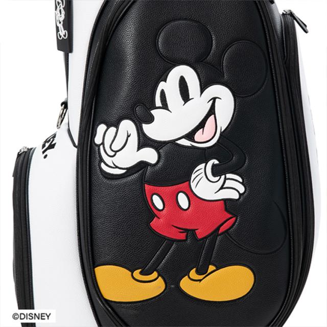 ディズニー ゴルフ キャディバッグ メンズ 9.0型 5分割 3.8kg 46インチ対応 軽量 ゴルフバッグ カートバッグ 収納力 レア ブランド ロゴ オールドミッキー XYMG6SC1 DISNEY_10