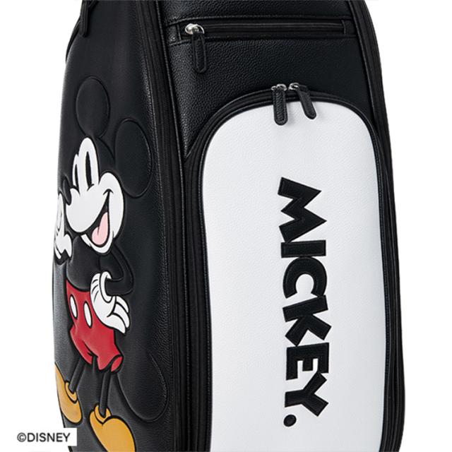 ディズニー ゴルフ キャディバッグ メンズ 9.0型 5分割 3.8kg 46インチ対応 軽量 ゴルフバッグ カートバッグ 収納力 レア ブランド ロゴ オールドミッキー XYMG6SC1 DISNEY_11