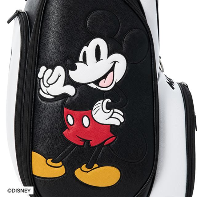 ディズニー ゴルフ キャディバッグ メンズ 9.0型 5分割 3.8kg 46インチ対応 軽量 ゴルフバッグ カートバッグ 収納力 レア ブランド ロゴ オールドミッキー XYMG6SC1 DISNEY_12