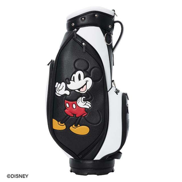 ディズニー ゴルフ キャディバッグ メンズ 9.0型 5分割 3.8kg 46インチ対応 軽量 ゴルフバッグ カートバッグ 収納力 レア ブランド ロゴ オールドミッキー XYMG6SC1 DISNEY_4