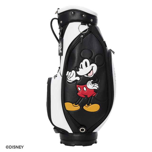 ディズニー ゴルフ キャディバッグ メンズ 9.0型 5分割 3.8kg 46インチ対応 軽量 ゴルフバッグ カートバッグ 収納力 レア ブランド ロゴ オールドミッキー XYMG6SC1 DISNEY_6