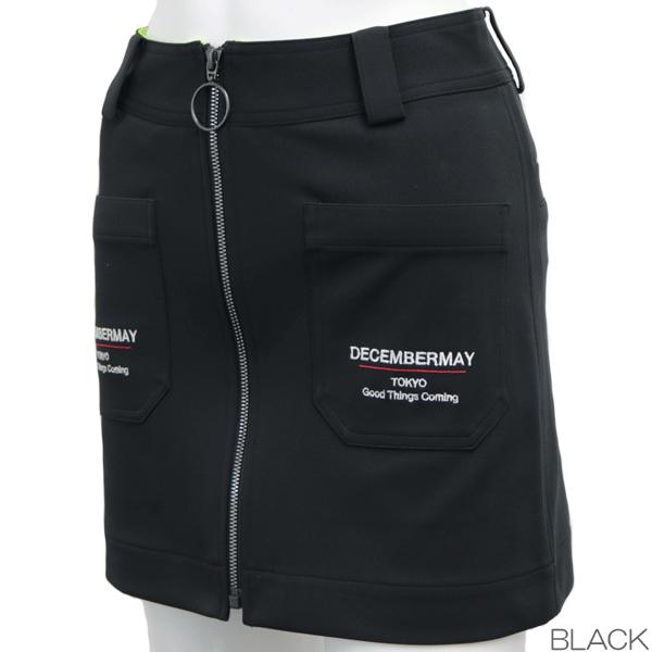 DECEMBERMAY　レディースゴルフスカート 黒 ディセンバーメイ ゴルフ スカート レディース ストレッチ