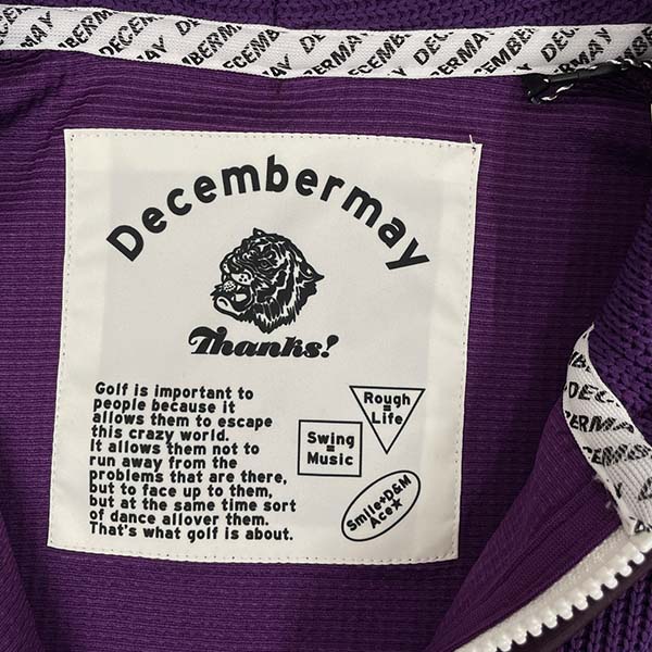 ディセンバーメイ ゴルフ パーカー フルジップ ワッフル フーディー