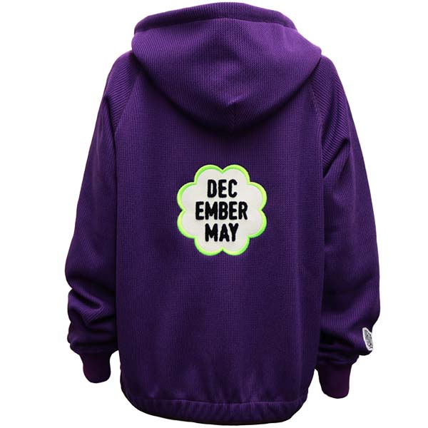 ディセンバーメイ ゴルフ パーカー フルジップ ワッフル フーディー ニット 長袖 トップス パープル 春 秋 冬 ブランド 4-112-1211 DECEMBERMAY TOKYO ディセンバーメイ ゴルフ パーカー フルジップ ワッフル フーディー