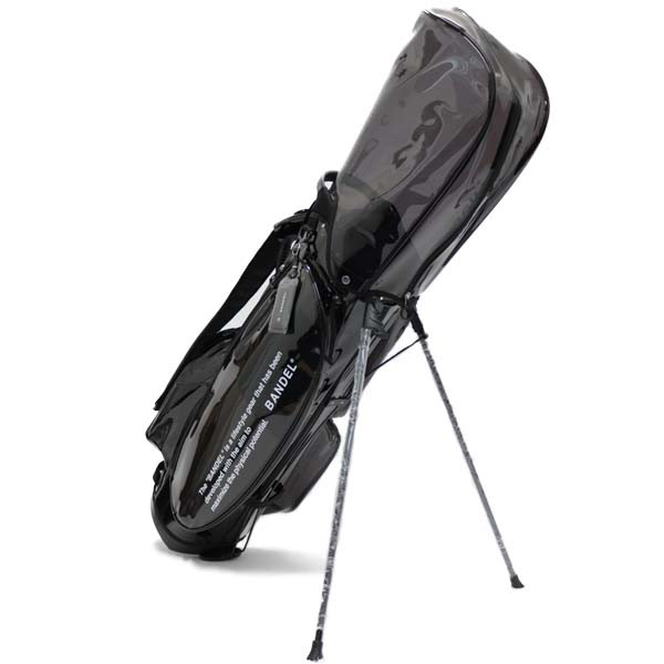 バンデル ゴルフ キャディバッグ スタンドバッグ スタンド 半透明 クリア 軽量 約3.3kg 9.5型 レア ブランド モノトーン 黒  BG-GB001 BAN｜au PAY マーケット