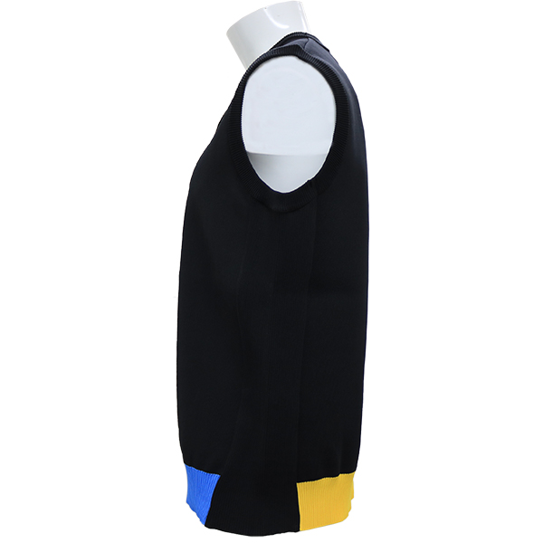 DECEMBERMAY ディセンバーメイ　ニットベスト　ブラック　XLサイズ ディセンバーメイ ゴルフ ベスト ノースリーブ メンズ Vネック ニット