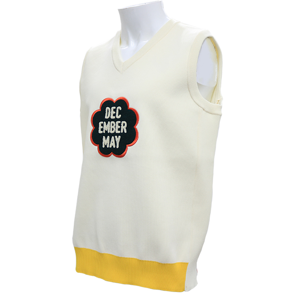 ディセンバーメイ ゴルフ ベスト ノースリーブ メンズ Vネック ニット ニットベスト 軽量 ゴルフウェア ブランド 白 秋 冬 春 1-112-1016 DECEMBERMAY TOKYOの通販は