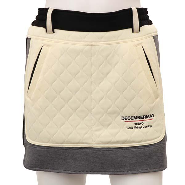 ディセンバーメイ ゴルフ スカート レディース ダンボールニット インナーパンツ キルト ブランド 防寒 防風 ホワイト 白 秋 冬 2-112-2521 DECEMBERMAY TOKYO ディセンバーメイ ゴルフ スカート レディース ダンボールニット