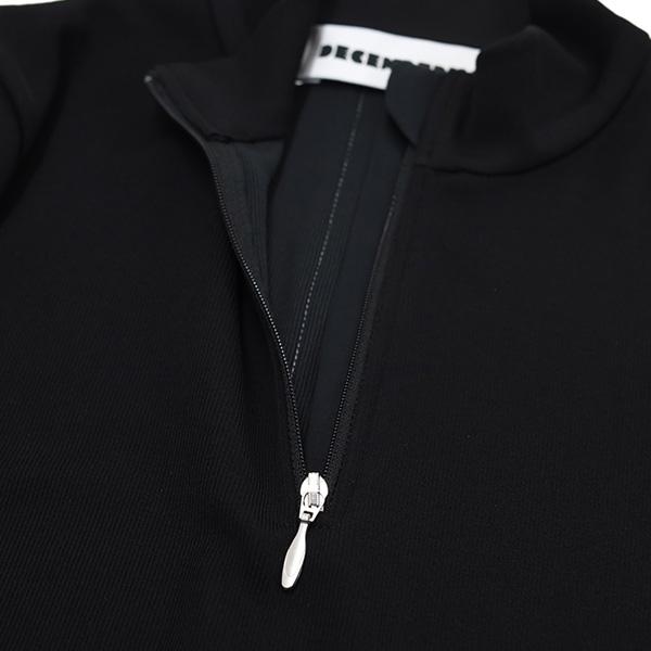 ディセンバーメイ ゴルフ モックシャツ レディース 半袖 ハーフジップ