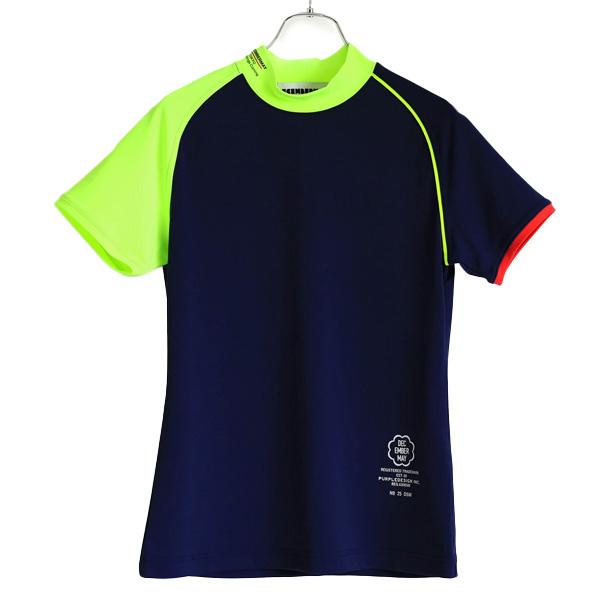 ディセンバーメイ ゴルフ モックシャツ レディース 半袖 接触冷感 UVカット シャツ ハイネック 無地 春 夏 秋 紺 ゴルフウェア ブランド 2-205-0127 DECEMBERMAY