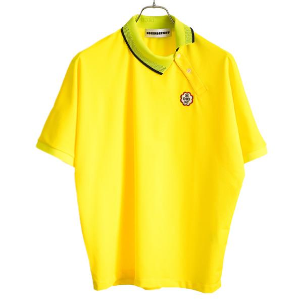ディセンバーメイ ゴルフ ポロシャツ メンズ 半袖 ドルマンスリーブ 吸汗速乾 UVカット ストレッチ シャツ 春 夏 秋 黄色 ゴルフウェア ブランド 1-205-0135 DECEMBERMAY