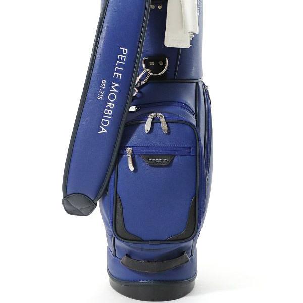 ペッレモルビダ ゴルフ キャディバッグ スタンドバッグ スタンド ユニセックス 約3.7kg 9.0型 5分割 レア ブランド 正規品 青 ブルー pmo-pg001 PELLE MORBIDA_10
