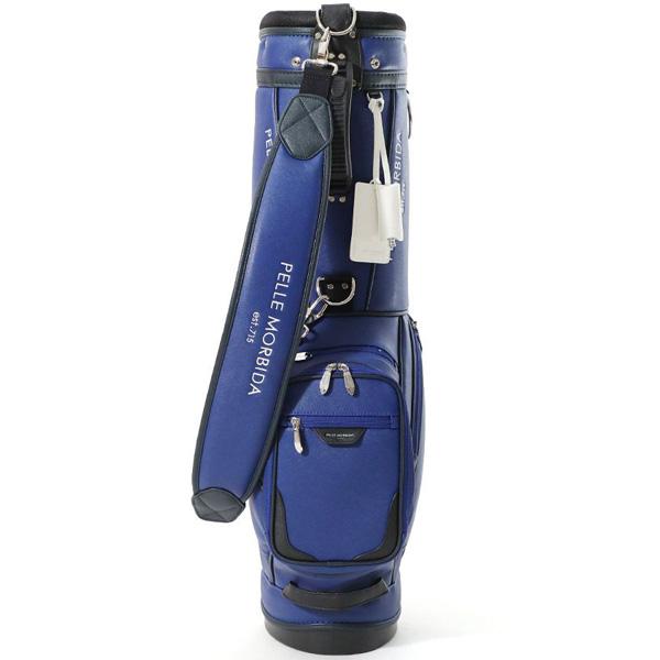 ペッレモルビダ ゴルフ キャディバッグ スタンドバッグ スタンド ユニセックス 約3.7kg 9.0型 5分割 レア ブランド 正規品 青 ブルー pmo-pg001 PELLE MORBIDA ペッレモルビダ ゴルフ キャディバッグ スタンドバッグ スタンド ユニ
