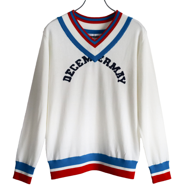 V12 ゴルフ レディース クルーネック セーター 防風裏地付 ERROR VET KNIT V122220-KN01 ヴィ・トゥエルヴ 2WF2 ゴルフウェア ロゴ LOGO V12 GOLF NOV2 V12 裏地付きニット サイズL V12 ゴルフ レディース クルーネック