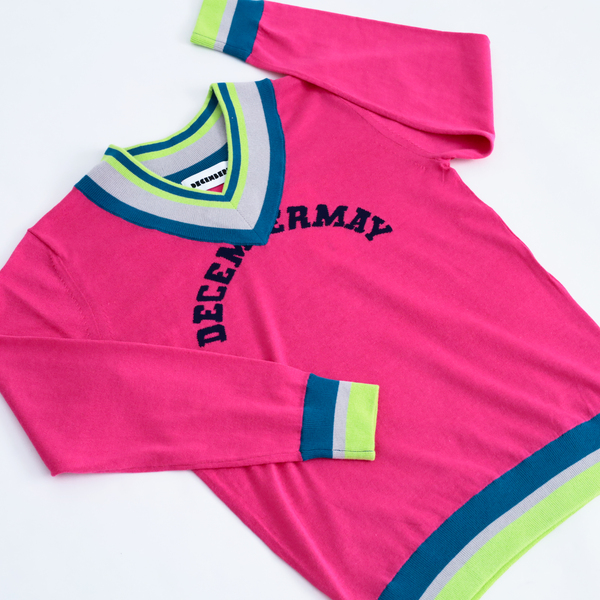 ディセンバーメイ ゴルフ Vネック セーター レディース ニット 長袖