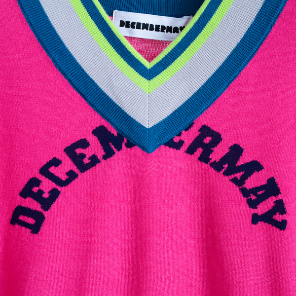 ディセンバーメイ ゴルフ Vネック セーター レディース ニット 長袖