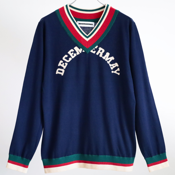 ディセンバーメイ ゴルフ Vネック セーター メンズ ニット 長袖 薄手