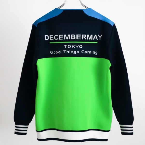 ディセンバーメイ ゴルフ ブルゾン メンズ ニット 長袖 保温 ミドル丈
