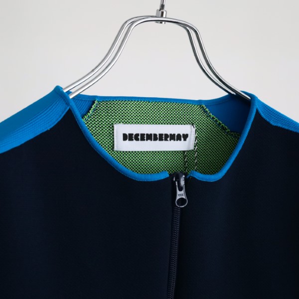 ディセンバーメイ ゴルフ ブルゾン メンズ ニット 長袖 保温 ミドル丈