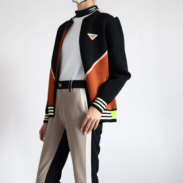 ディセンバーメイ ゴルフ ブルゾン レディース ニット 長袖 保温