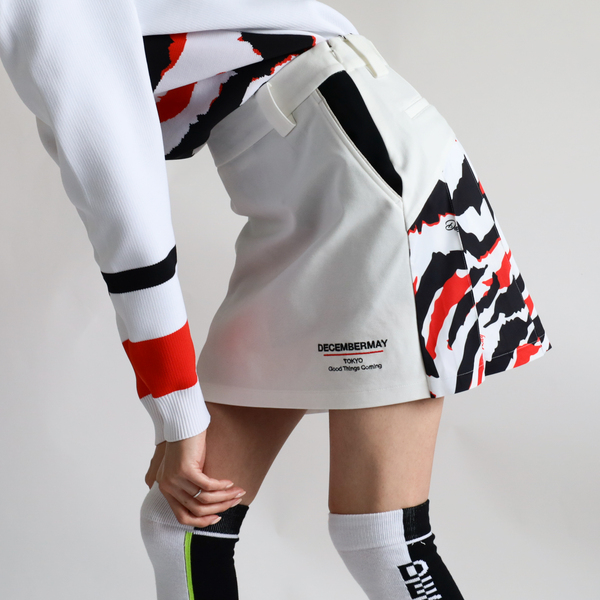 ディセンバーメイ ゴルフ ニット レディース 長袖 タートルネック ハイネック ミドル丈 白 アニマル柄 春 秋 冬 ゴルフウェア ブランド 2-212-1031 ディセンバーメイ ゴルフ ニット レディース 長袖 タートルネック