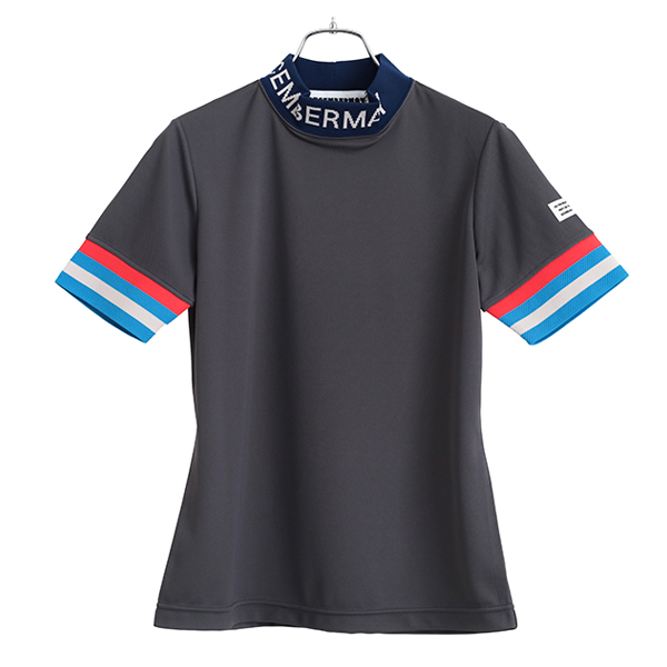 ディセンバーメイ ゴルフ モックシャツ レディース モックネック 半袖 ハイネック 吸湿速乾 無地 春 夏 秋 ゴルフウェア ブランド 2-105-0116