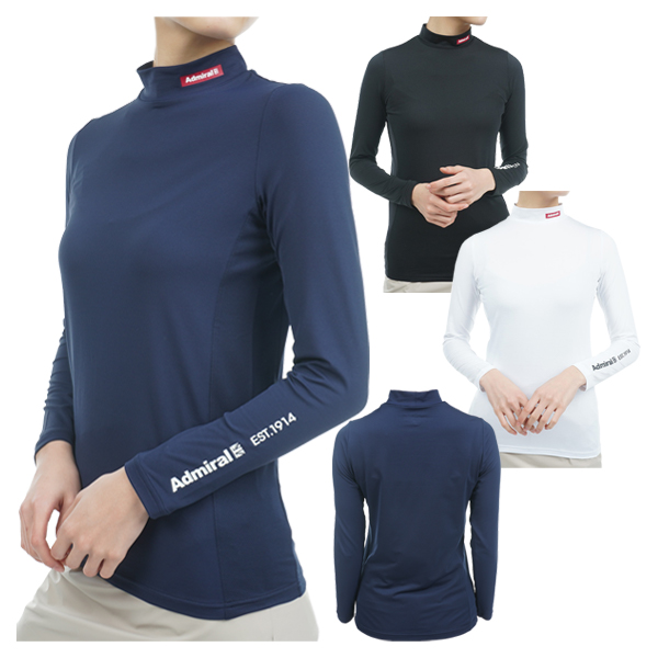 アドミラルゴルフ インナー レディース 長袖 インナーシャツ モックネック ゴルフウェア ブランド 無地 春 夏 ADLA348 Admiralの通販は 9,900円