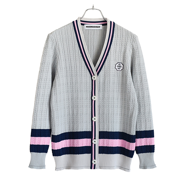 ディセンバーメイ ゴルフ カーディガン レディース ニット 軽量 薄手 ボタン エコ素材 ゴルフウェア 春 秋 ブランド 2-305-1023