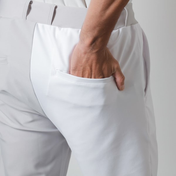 新品未使用BANDEL 吸水速乾 ゴルフロングパンツ ホワイト L-XL