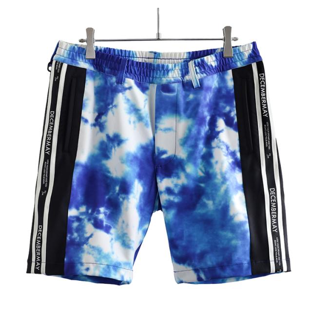 ディセンバーメイ ゴルフ ショートパンツ メンズ タイダイ柄 ストレッチ ドローコード 総柄 春 夏 秋 ゴルフウェア ブランド 1-305-2105