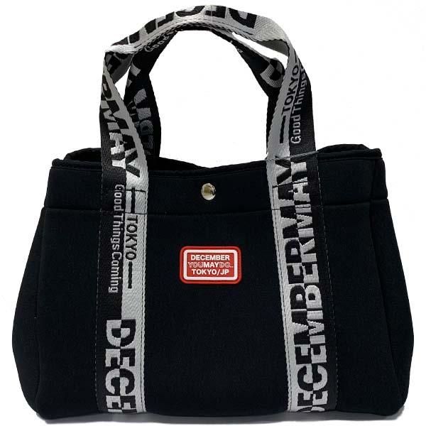 ディセンバーメイ ゴルフ メンズ レディース ラウンドバッグ ミニトートバッグ 無地 ネオプレーン カートバッグ 黒 ブラック BLACK DECEMBERMAY