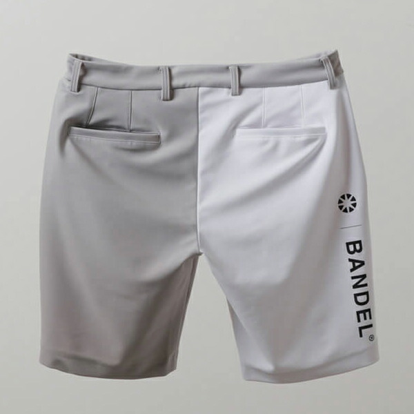 BANDEL GOLF バンデルゴルフ　ハーフパンツ　ズボン　ロゴ　M-L 白黒 BANDEL バンデル ゴルフパンツ BASIC COMBINATION HALF PANTS