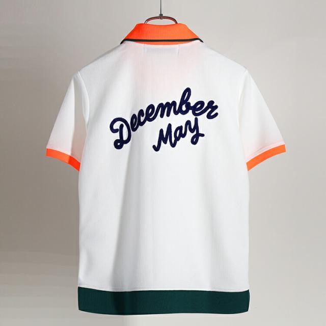 サイズ：M DECEMBERMAY ディセンバーメイ 半袖モックネックTシャツ