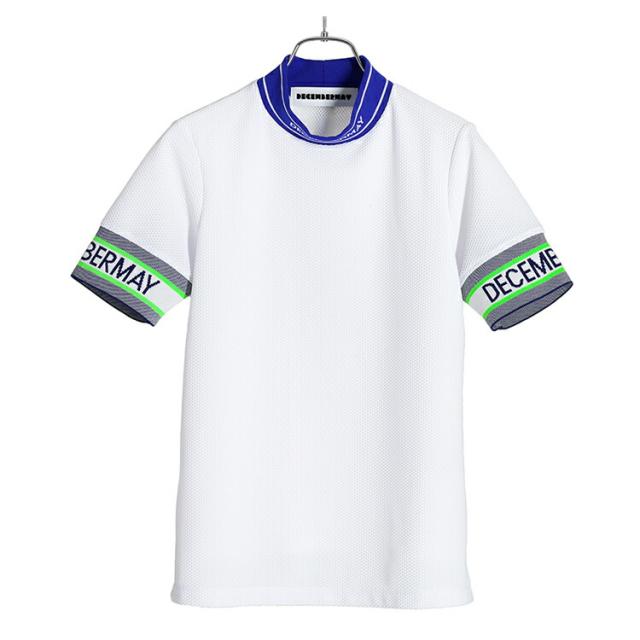 ディセンバーメイ ゴルフ モックシャツ レディース 半袖 ハイネック 吸水速乾 メッシュ 無地 春 夏 秋 ゴルフウェア ブランド 2-305-0134