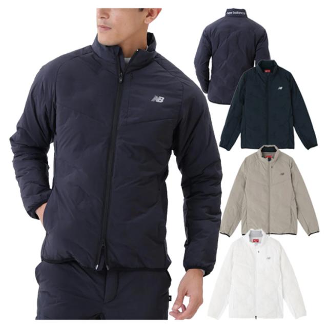 ニューバランス ゴルフ ブルゾン メンズ 長袖 ライトダウン フルジップ 撥水 保温 ストレッチ ゴルフウェア 無地 ロゴ ブランド 0125220005 New Balance golf