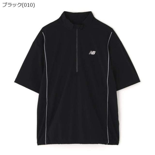ニューバランス ゴルフ ブルゾン メンズ 半袖 シャツ スタンドジップ ストレッチ ゴルフウェア 無地 ロゴ ブランド 0125221002 New Balance golf_2