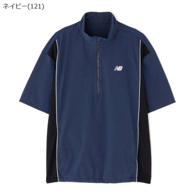 ニューバランス ゴルフ ブルゾン メンズ 半袖 シャツ スタンドジップ ストレッチ ゴルフウェア 無地 ロゴ ブランド 0125221002 New Balance golf_5