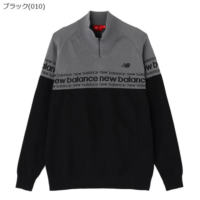 ニューバランス ゴルフ ブルゾン メンズ 長袖 ニット プルオーバー ハーフジップ 軽量 ストレッチ ゴルフウェア 無地 ロゴ ブランド 0125270001 New Balance golf_2