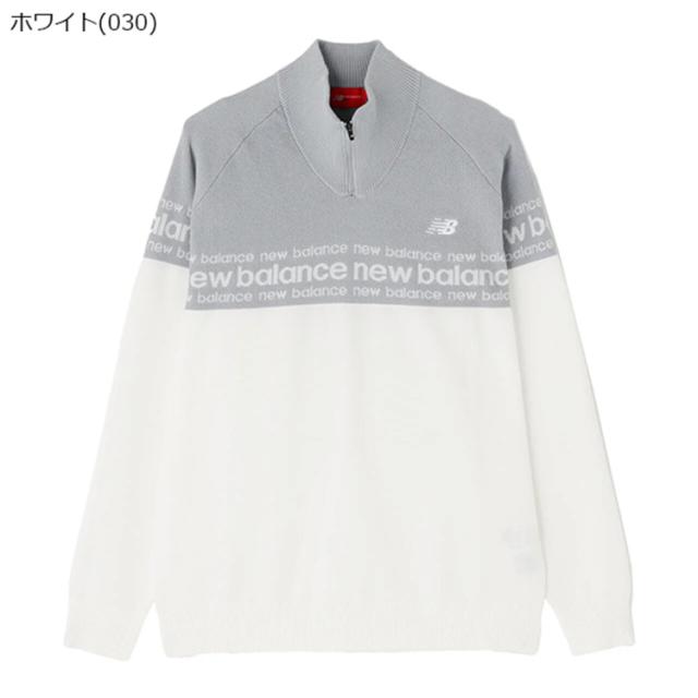 ニューバランス ゴルフ ブルゾン メンズ 長袖 ニット プルオーバー ハーフジップ 軽量 ストレッチ ゴルフウェア 無地 ロゴ ブランド 0125270001 New Balance golf_3