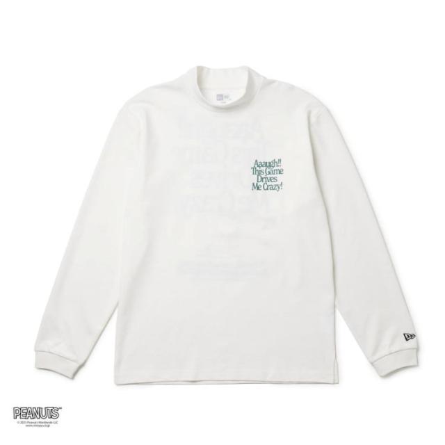 ニューエラ ゴルフ モックシャツ コラボ メンズ レディース 長袖 シャツ ミッドネック Tシャツ スヌーピー ゴルフウェア 14682719 NEW ERA ブランド 春 秋 冬 無地