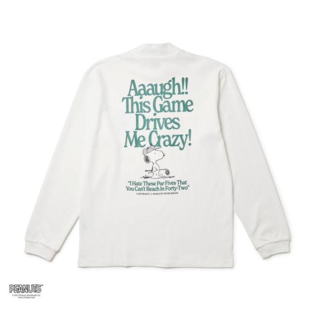 ニューエラ ゴルフ モックシャツ コラボ メンズ レディース 長袖 シャツ ミッドネック Tシャツ スヌーピー ゴルフウェア 14682719 NEW ERA ブランド 春 秋 冬 無地_1
